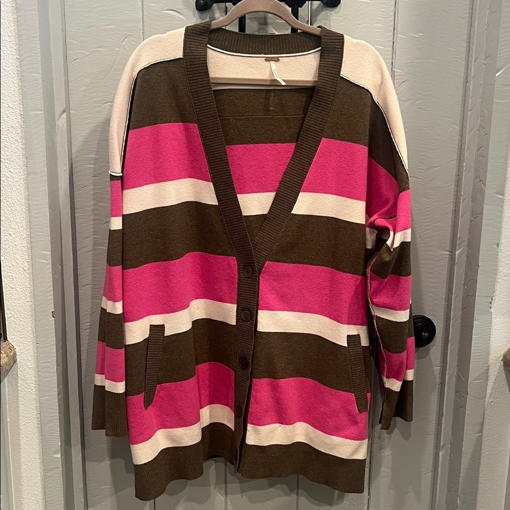 Free People League of Her Own Cardigan L NWOT - Picture 2 of 3